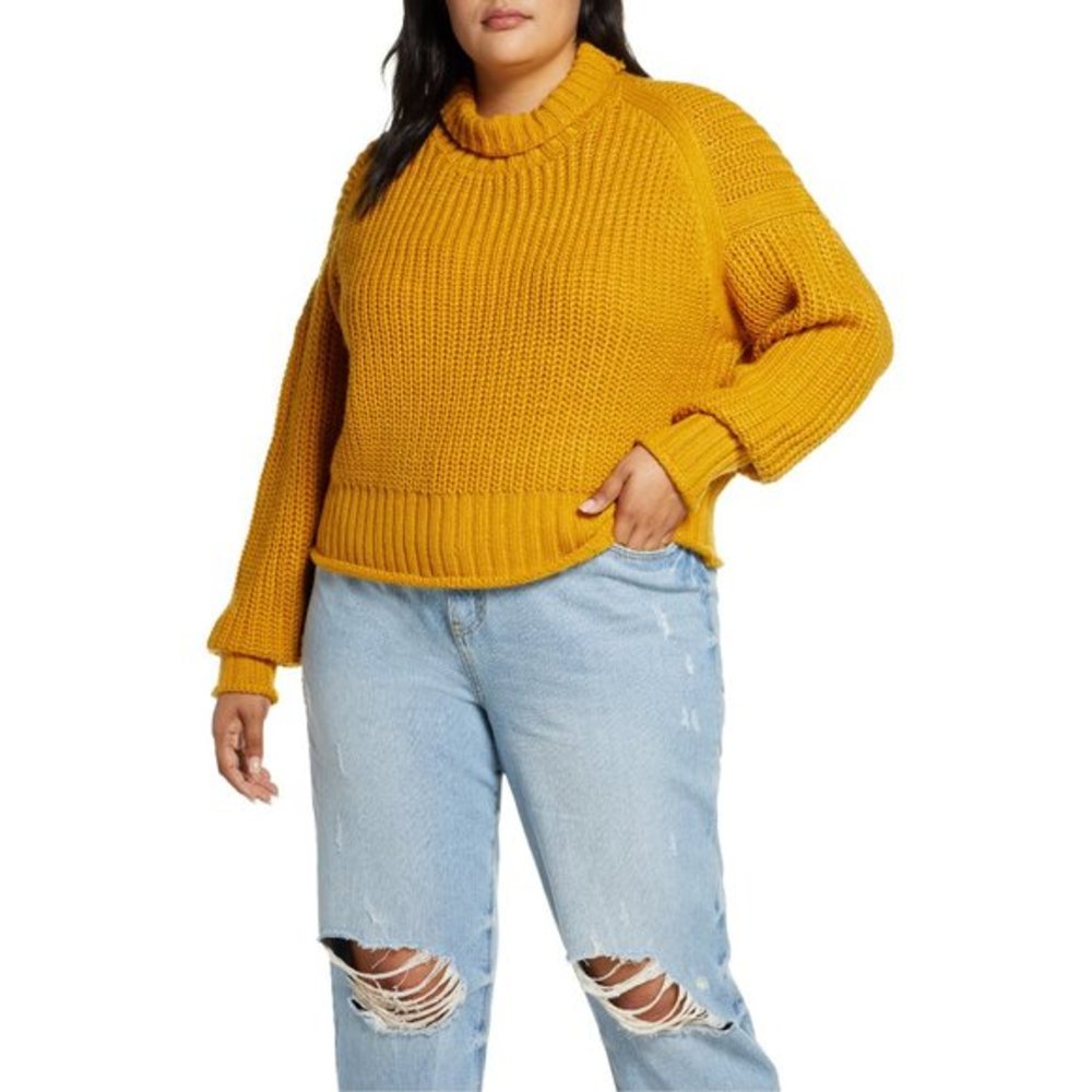 NWT Nordstrom Turtleneck Shaker Stitch Sweater